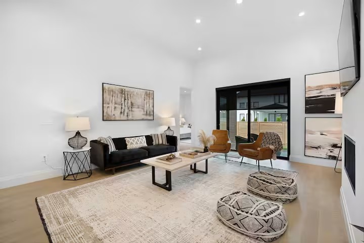 Living room with patio